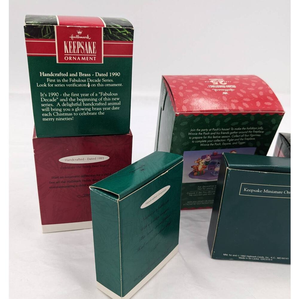 Hallmark Ornaments Keepsake Vintage Age Collection Chipmunk Pooh Piglet W/Boxes - Picture 2 of 12